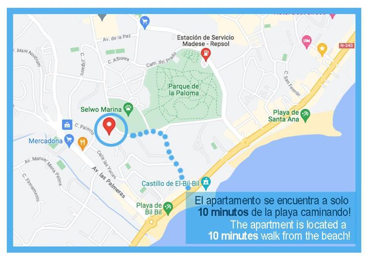 2Bdr Sunny Apartment With Pool And Private Parking In Benalmádena Eksteriør bilde